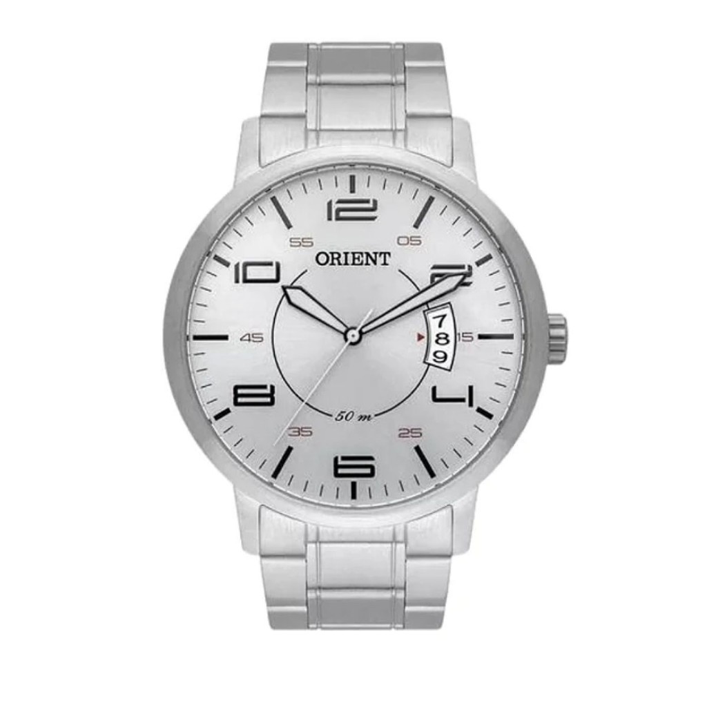 Relógio Masculino Prateado Orient Fundo Prata em Oferta na Shopee
