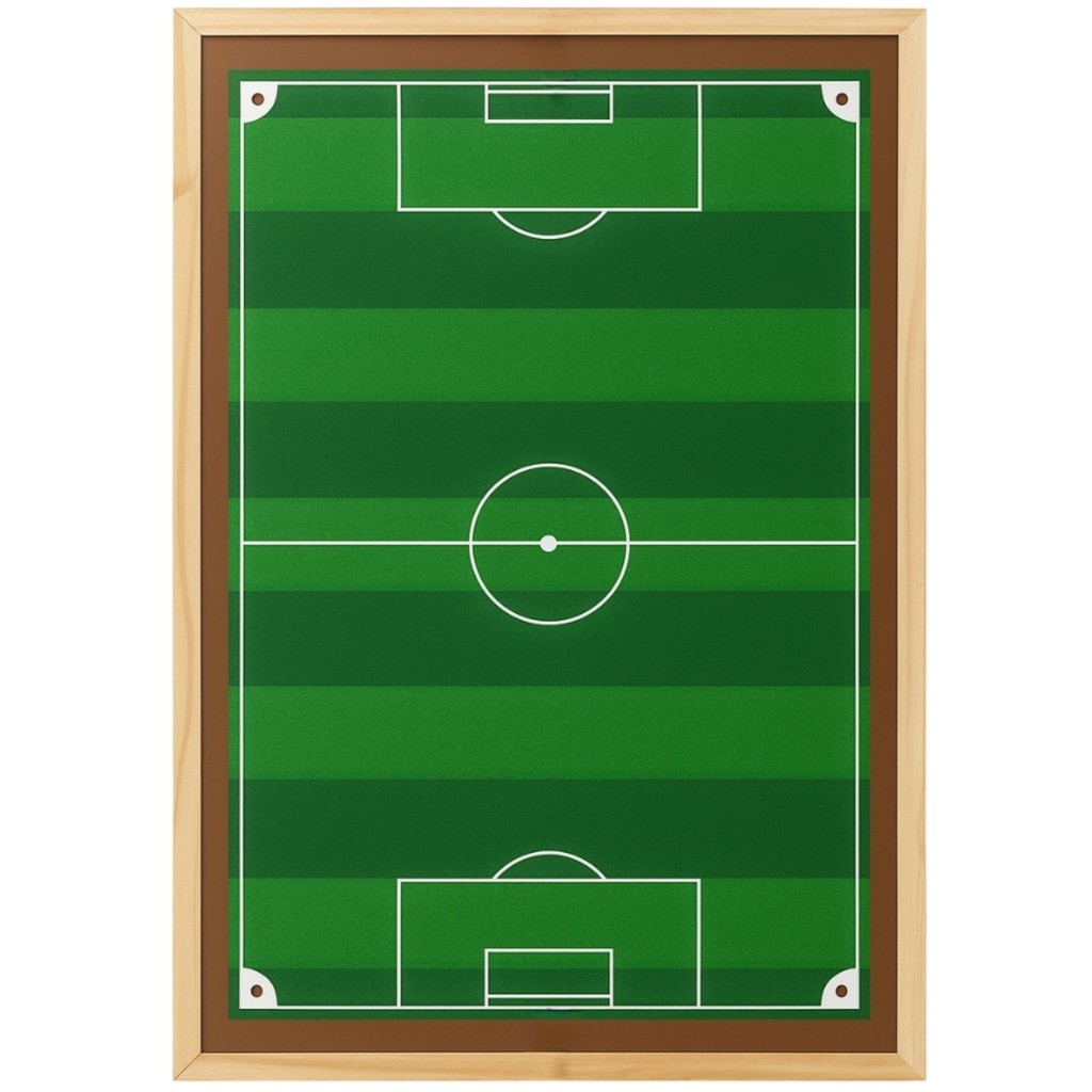 Quadro Campo Futebol De Botão Moldura Reforçada Gramado