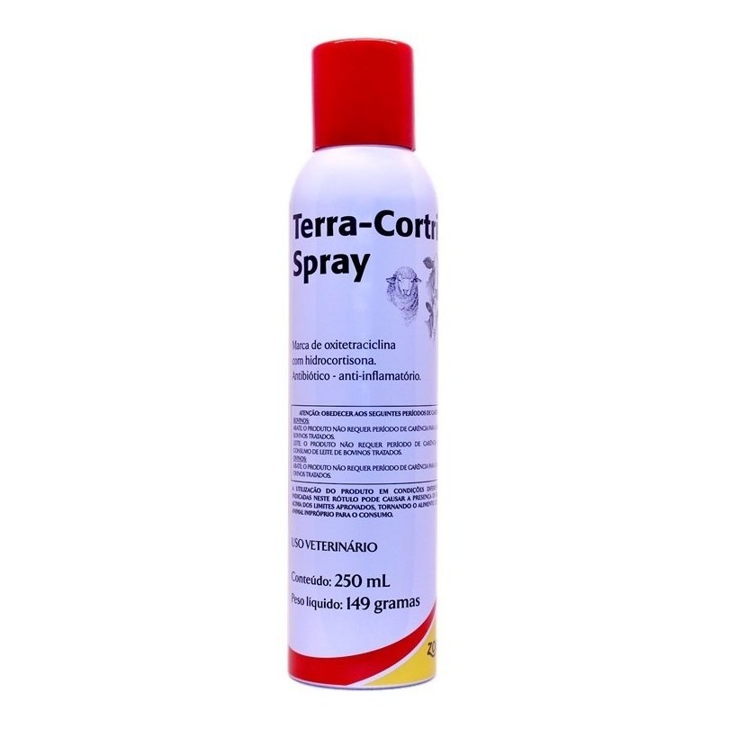 Terra Cortril Aerossol 250 ML - Antibiótico E Anti-inflamatório em Oferta na Shopee