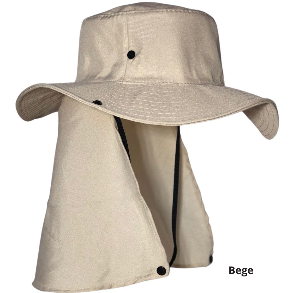 Chapéu Pescador Australiano Boné Pesca Proteção Pescoço Sol Chapéu Pescador Camping Australiano Proteção Nuca