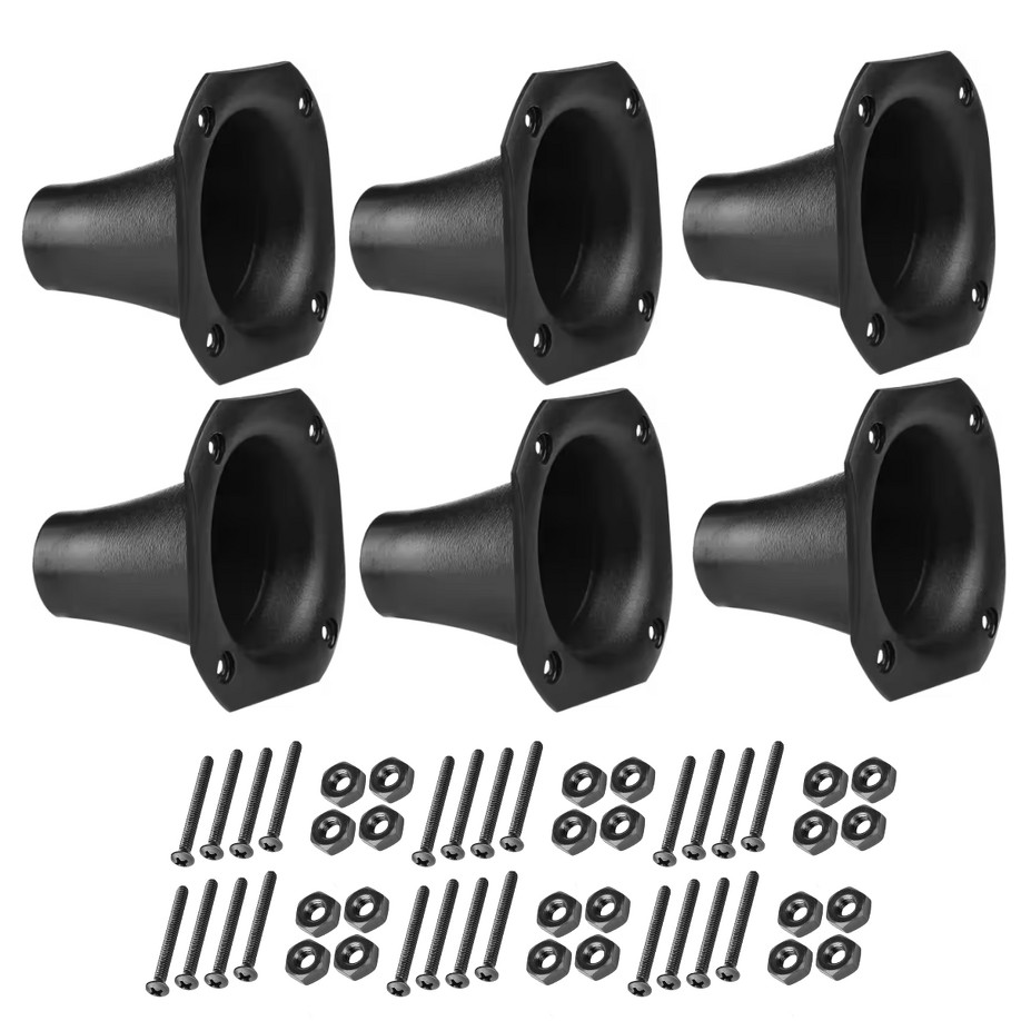Kit 06 Cornetas LC 02 Retangular Driver Som Com Parafusos