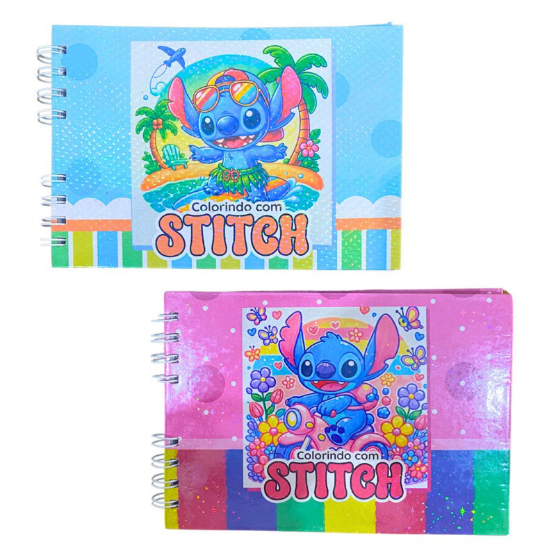 Livro Caderno de Colorir Bobb Lilo E Stitch de 50 folhas Caderno de Desenho Pintura Capa Dura