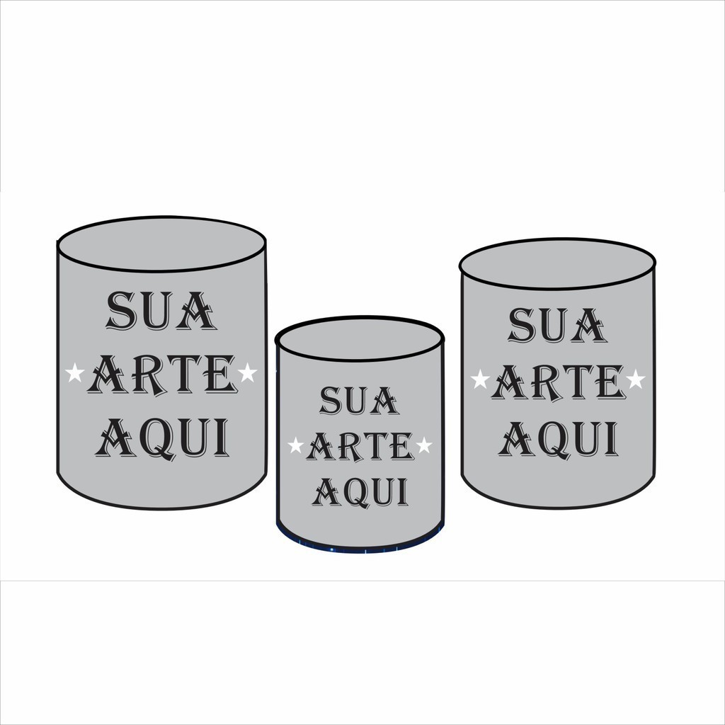 Trio de Capas Para Cilindro Personalizado A PRAZO com Elástico Decorações em Oferta na Shopee