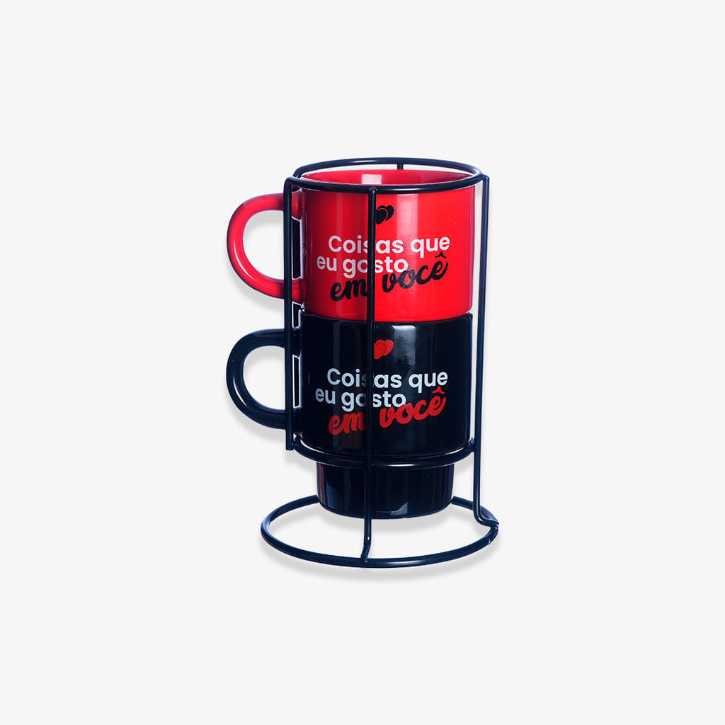 Kit Canecas Empilháveis Gosto em Você – Zonacriativa - Home & Living