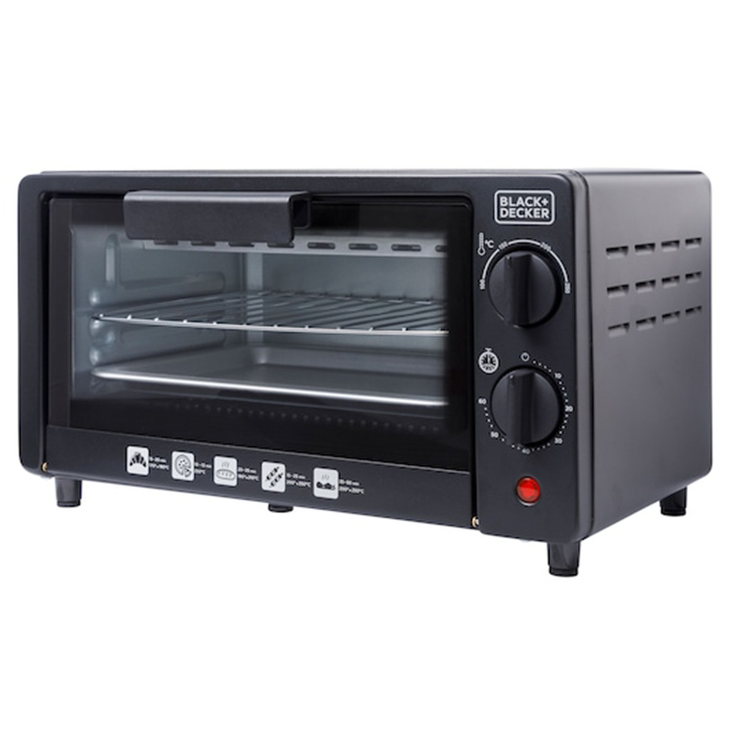 Forno Elétrico Black+Decker FT9N-BR 9 Litros 800w 127v Porta Vidro Timer 60 Min Seletor Temperatura Assa Tosta Grelha