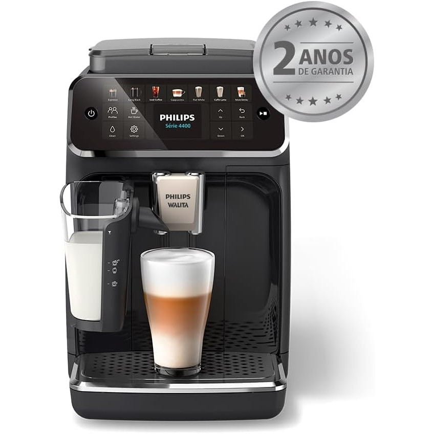 Imagem Maquina Cafeteira Philips Walita Expresso Italiana Super Automática 4400 Serie Latte 12 Bebidas