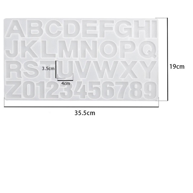 Molde de Silicone Alfabeto Para Produtos de Resina em Oferta na Shopee