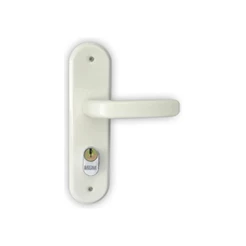 Fechadura Externa Espelho Aço Branca 40MM MGM Stilo