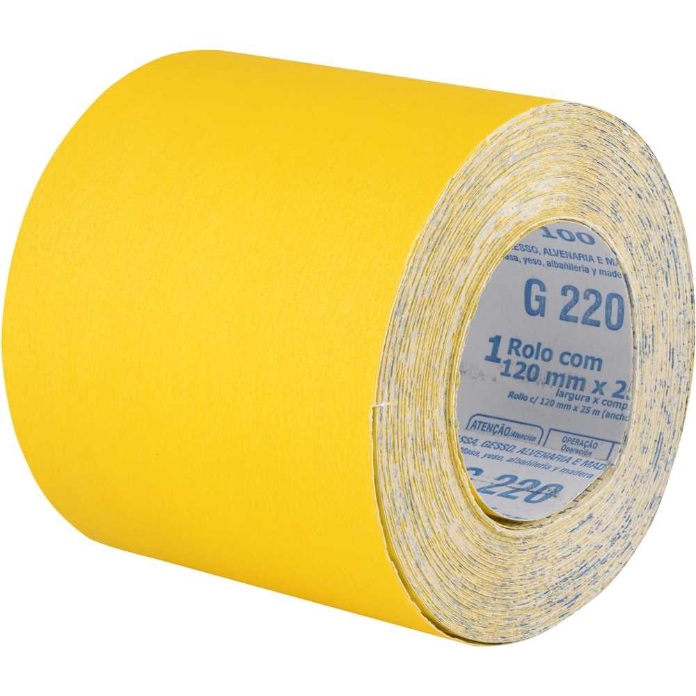 Lixa Costado De Papel Em Rolo 120mm x 25m G220 Vonder