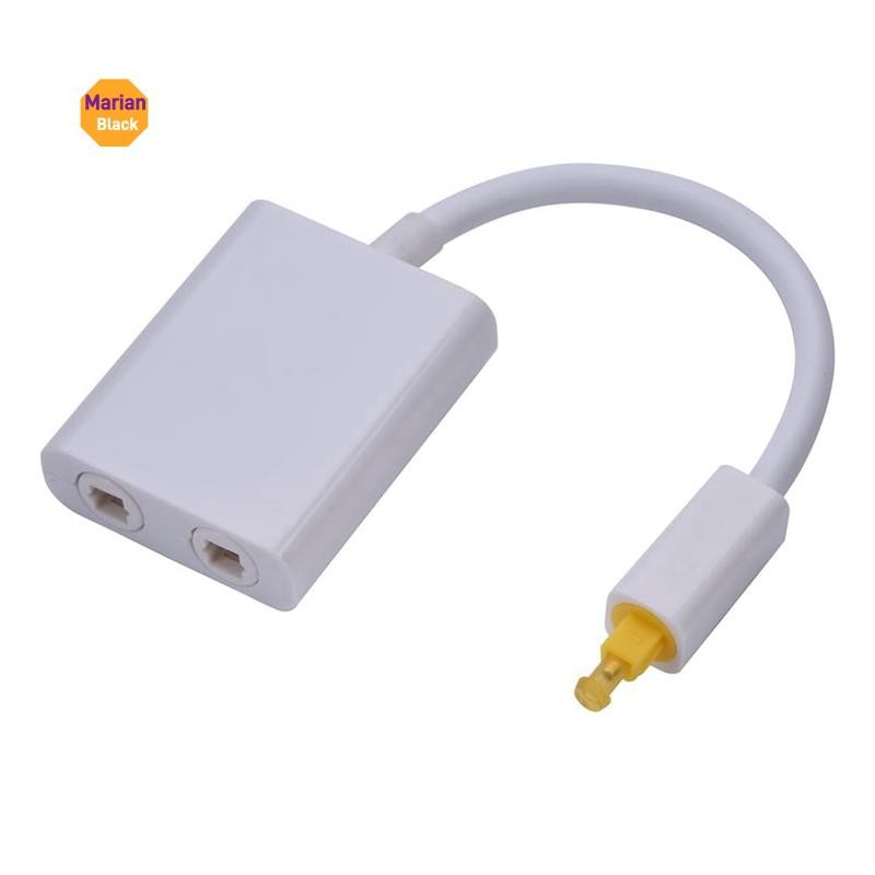 Divisor De Áudio Óptico Digital SPDIF , Adaptador Toslink De 2 Vias , 1 Em 2 Saídas , Cabo De Fibra Óptica