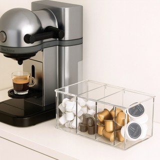 Porta Cápsulas De Café Com Divisórias Em Acrílico Premium – Compatível Dolce Gusto, Nescafé E Três Corações