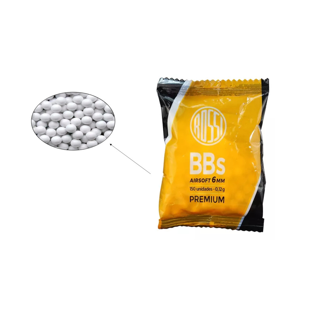 Pacote BBS Rossi 150 unidades 0,12g 6mm em Oferta na Shopee