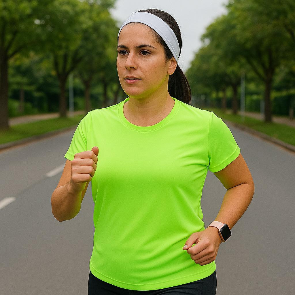 Camiseta Baby Look Feminina Dry Fit Academia Esportiva Proteção UV Conforto Corrida Treino Fitness Estilo Casual