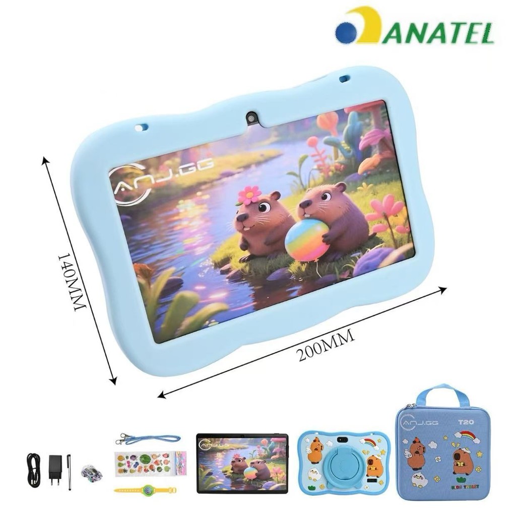 Tablet Android de 7 polegadas com Wi-Fi e capa protetora resistente a quedas e caixa de ar...