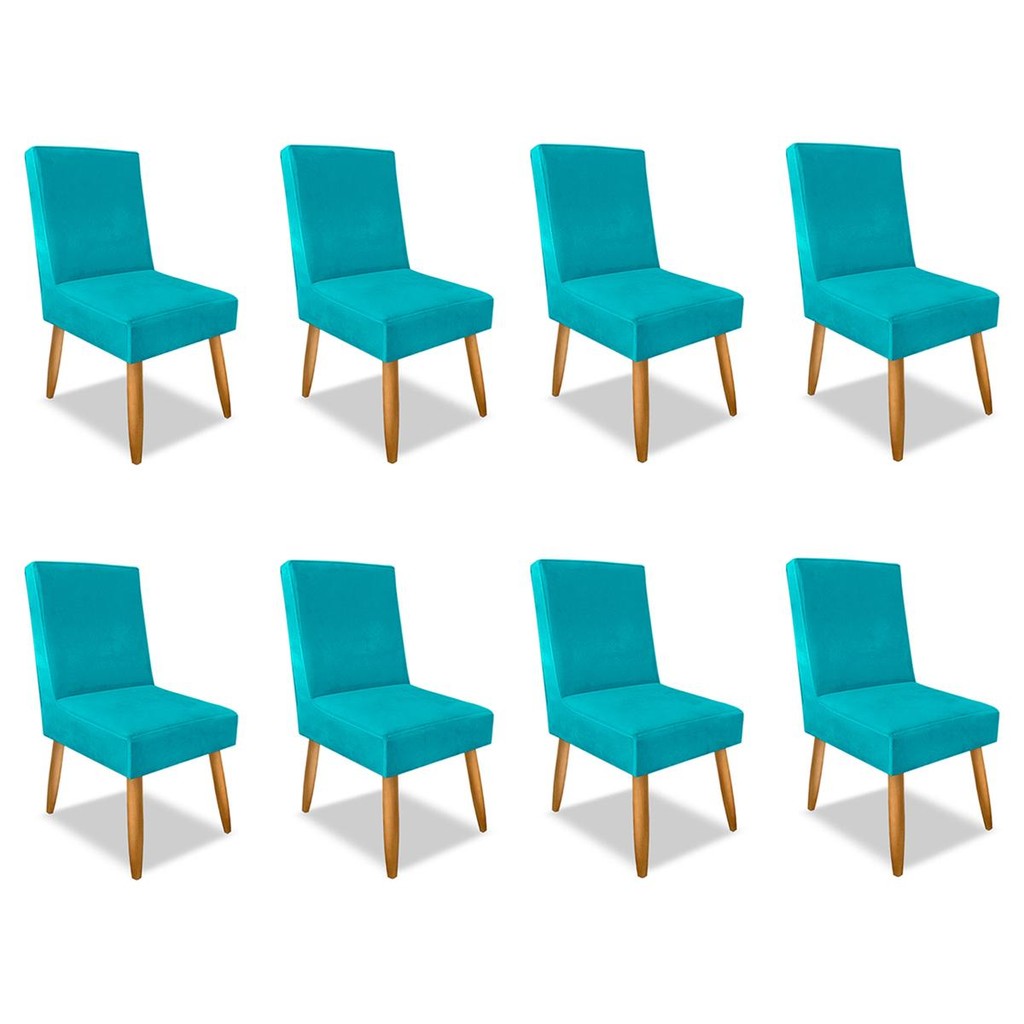 Kit 8 Cadeira Cadeira  Aurora para Igreja Salão Festa Cozinha Mesa Escritório - Trida Móveis