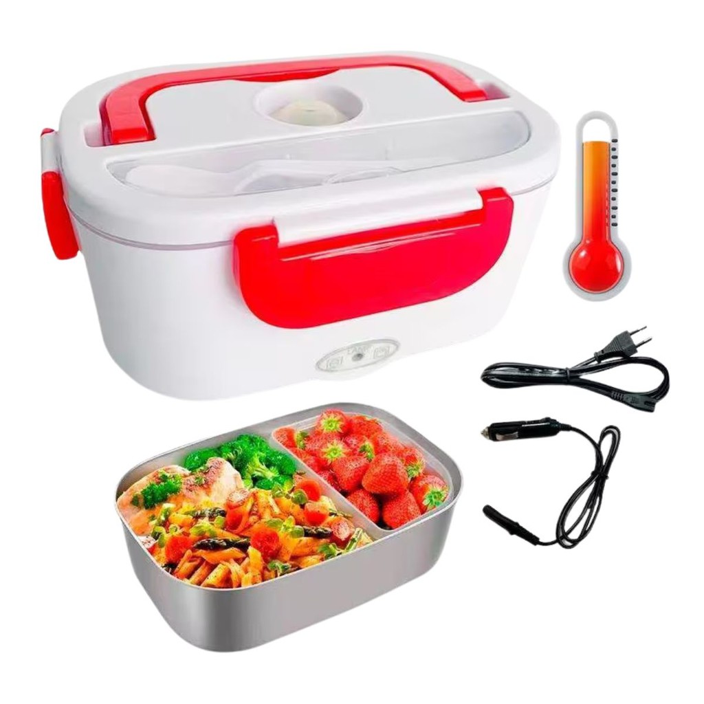 Lancheira Elétrica 12V Para Carro E Caminhão Marmita Térmica Automotiva Portátil 1 Litro Top Chef