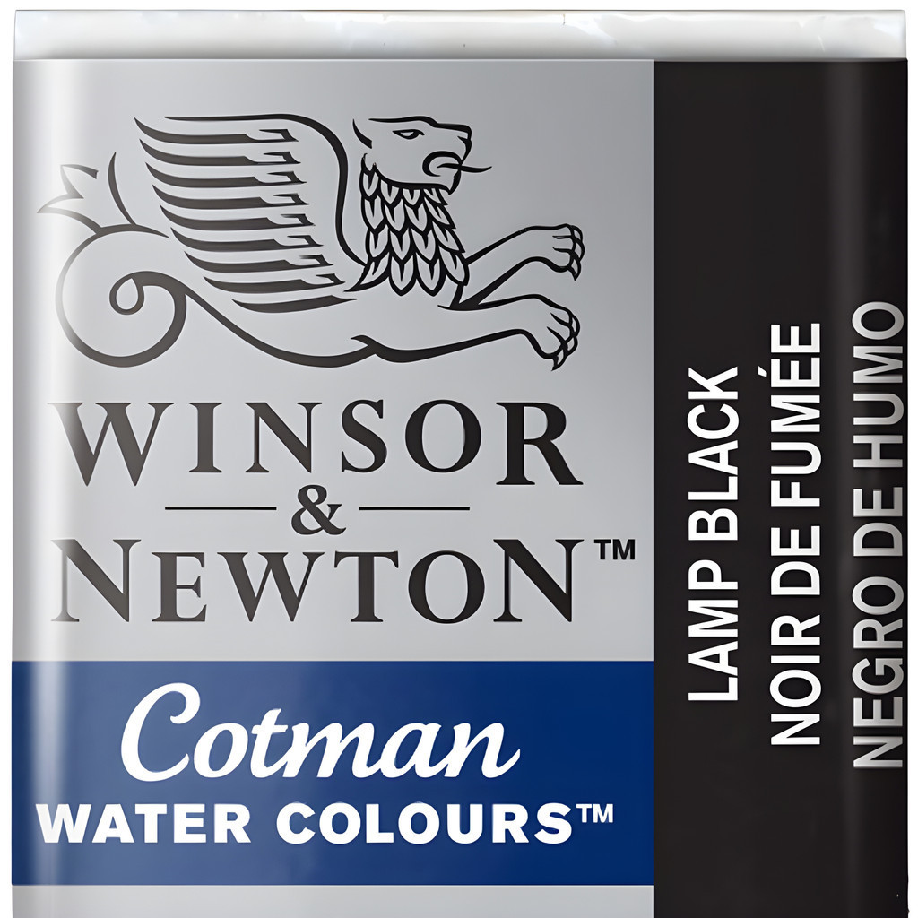 Tinta Aquarela Cotman Winsor & Newton Pastilha 337 Lamp Black
