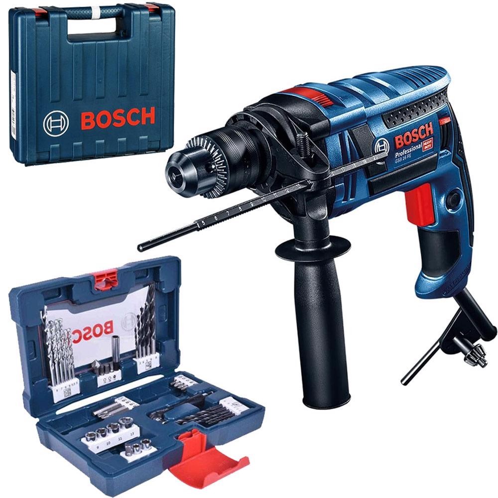 Furadeira de Impacto 1/2POL 850W GSB16RE com Maleta Bosch + estojo 41 peças em Oferta na Shopee
