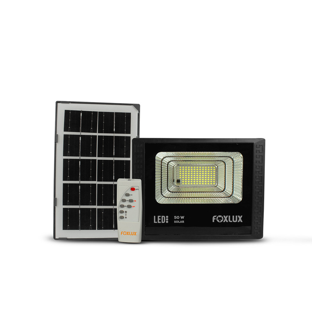 Refletor LED  50W 6500K IP65 Placa Solar Foxlux - Home & Living