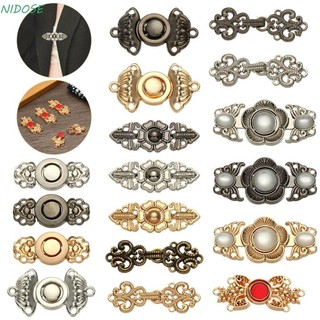 NIDOSE 6Pcs Botões De Metal Decoração De Bricolagem Lenço De Pescoço Fivela Cheongsam