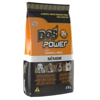 Ração Dog Power Frango e Arroz para Cães Sênior acima de 7 anos - 15kg em Oferta na Shopee