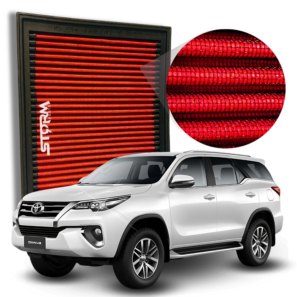 Filtro De Ar Esportivo Toyota Hilux Sw4 2.7 16v Ano 2016 A 2023 Lavável reutilizável Camionete