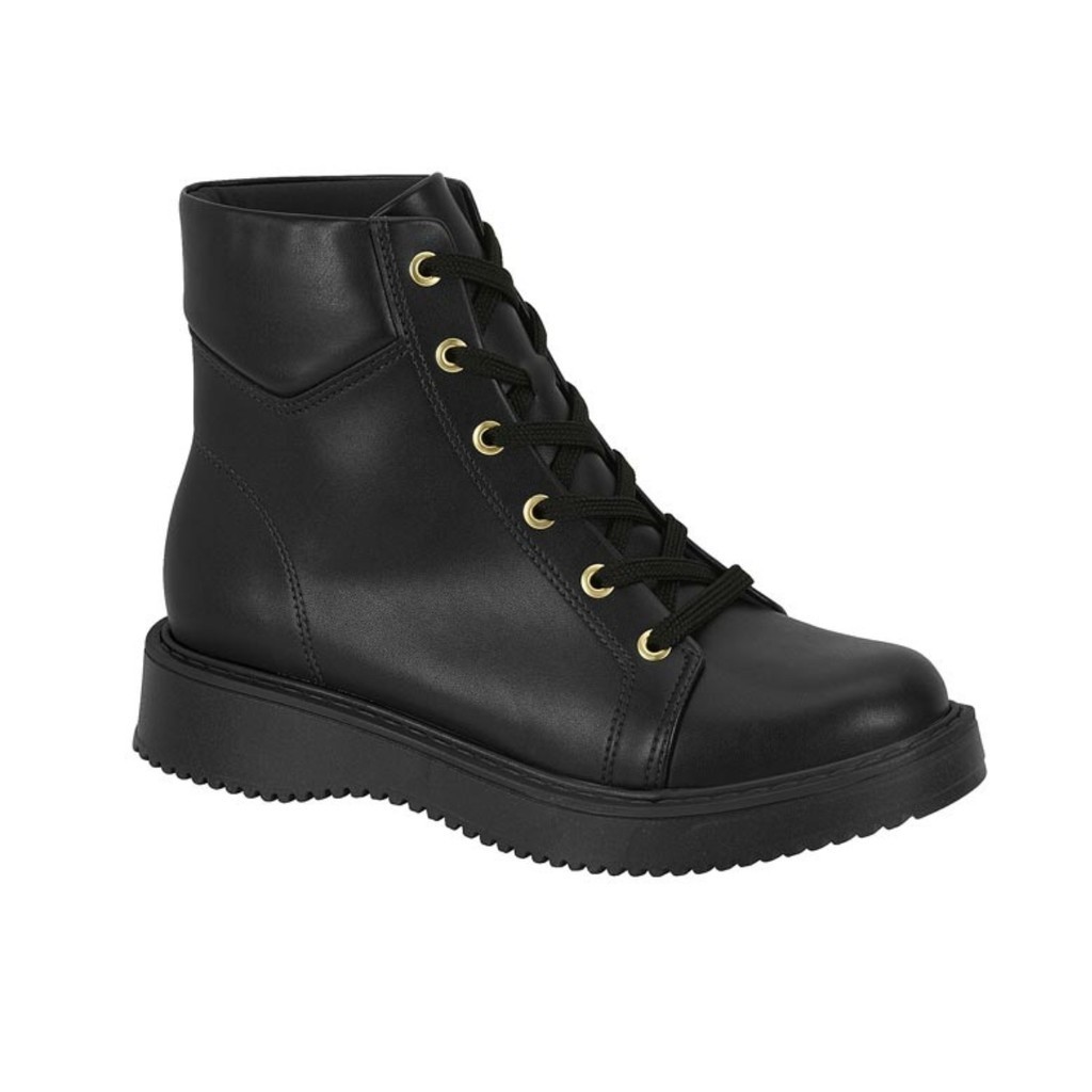 Bota Feminina Moleca Coturno Tratorado Cano Baixo 5339.204