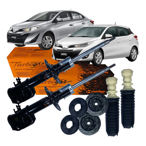 Par Amortecedor Dianteiro Original Cofap + Kits Yaris 2018 2019 2020