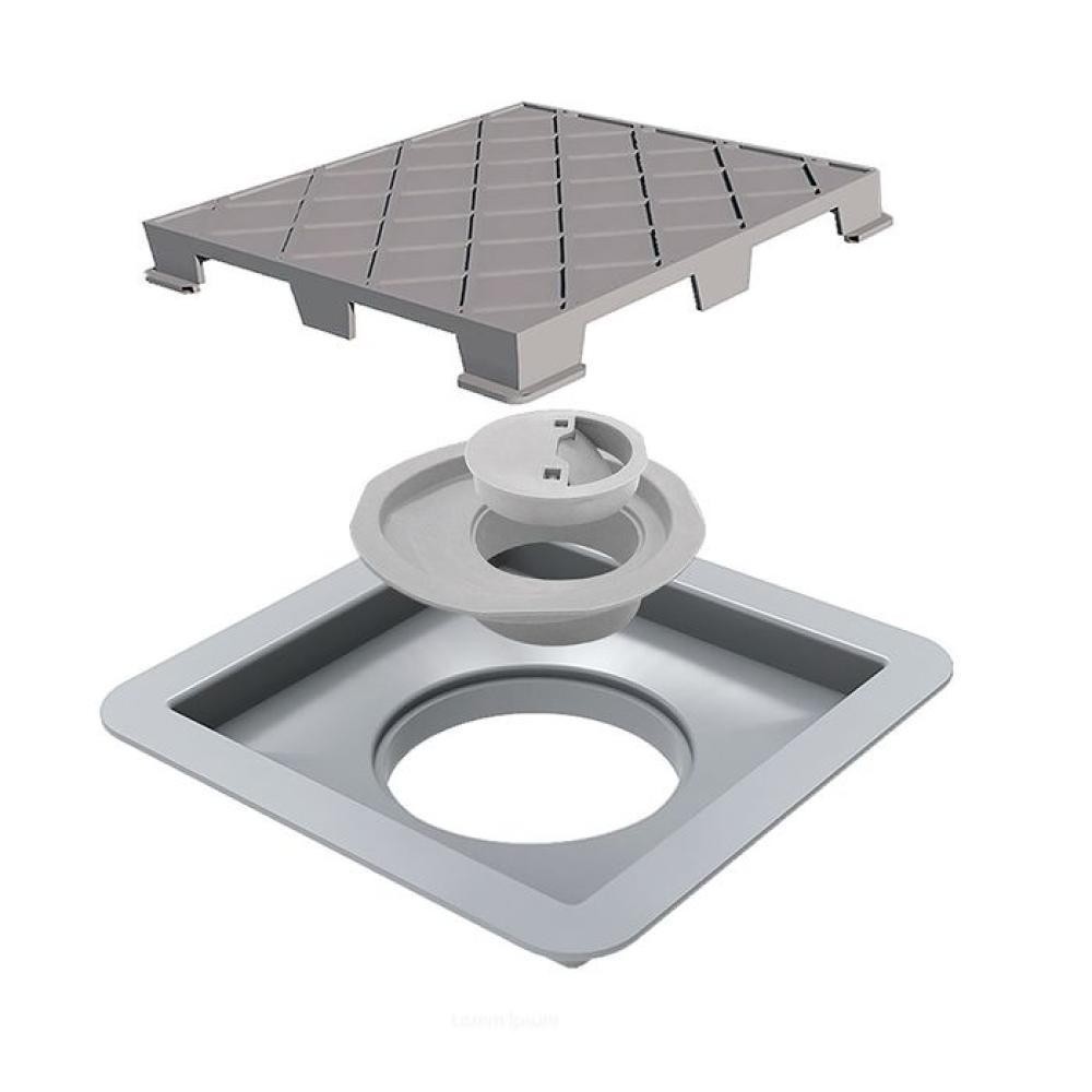 Ralo Oculto Quadrado PVC Novii 15x15cm Linear Acessórios - Home & Living