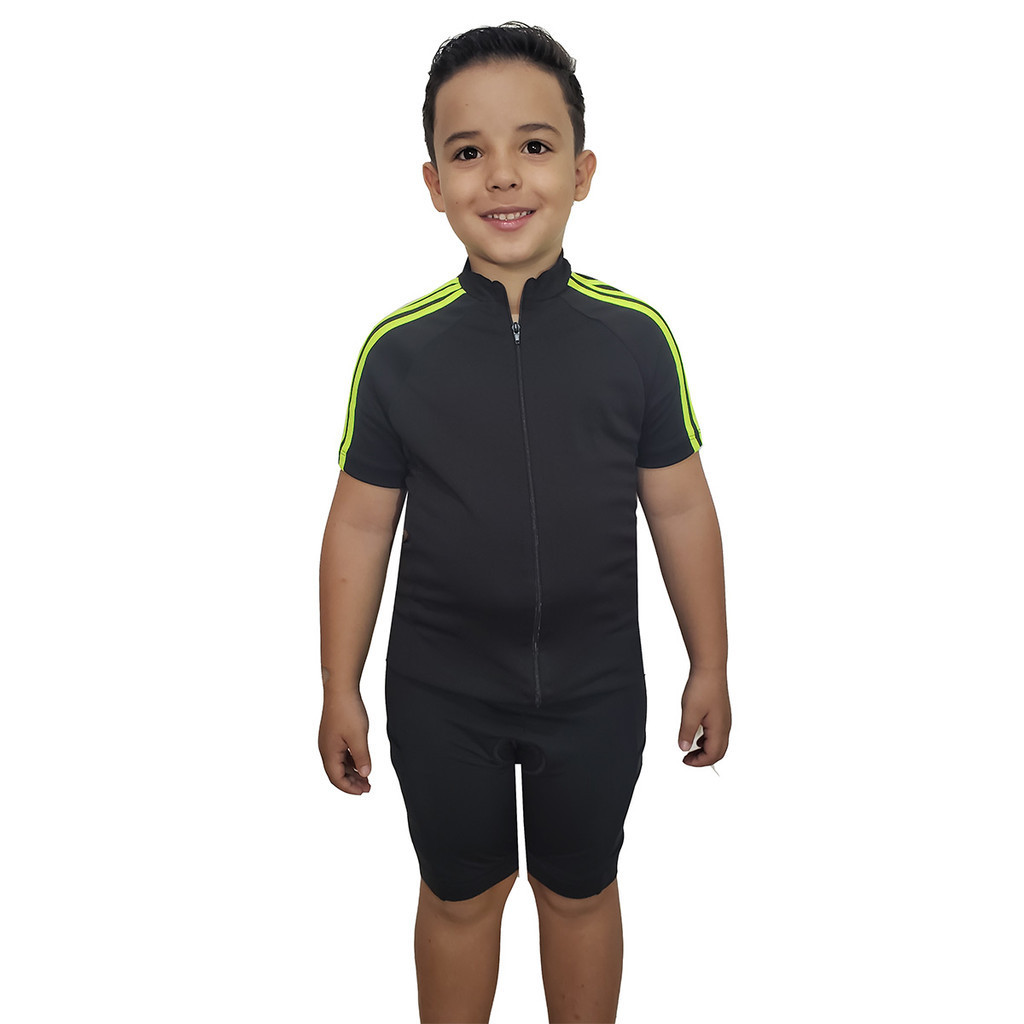 Camisa infantil para Ciclismo Camiseta Criança Ciclista Bike