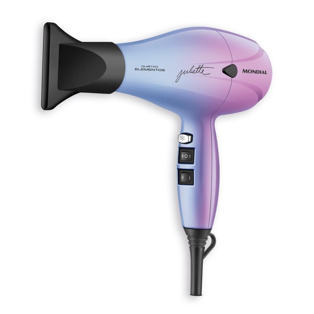 Secador de Cabelo Profissional By Juliette Mondial 2000W SCP-JU-03 220V Azul Rosa - Beauty