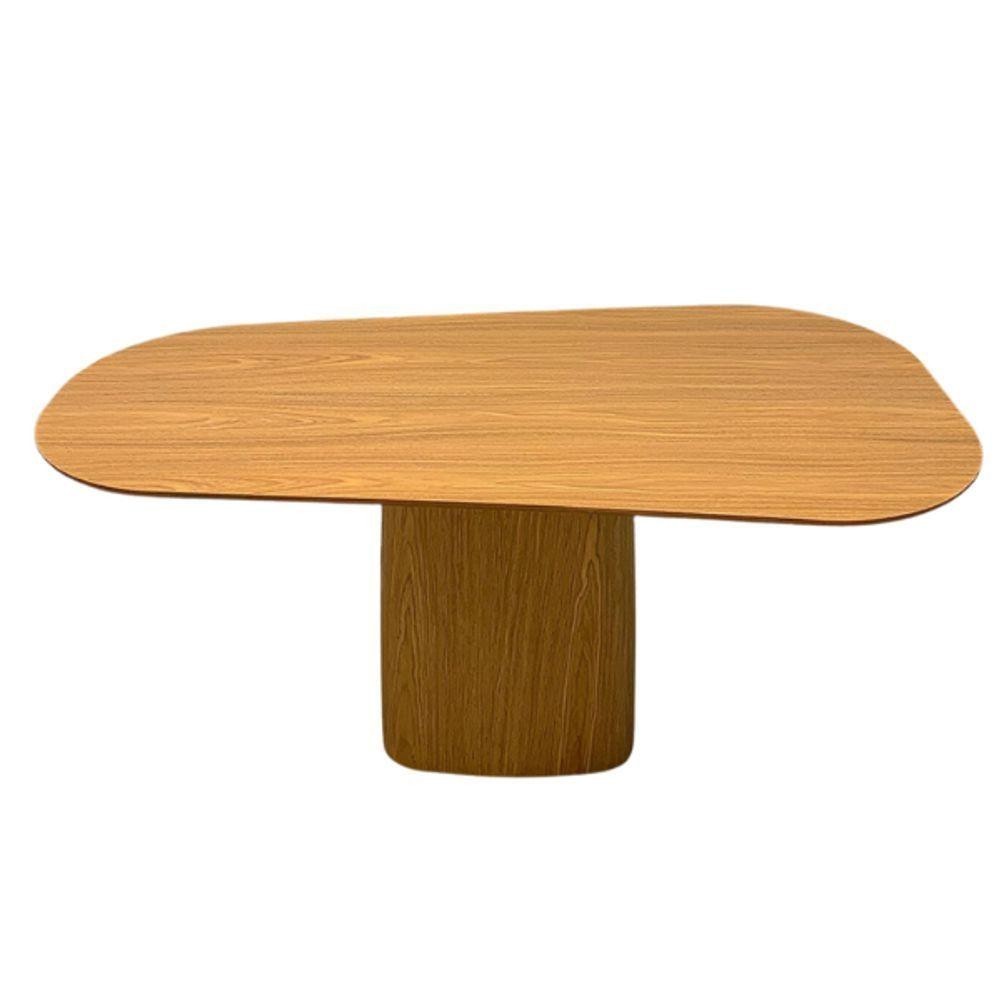 Mesa De Jantar Modelar Orgânica 140x90cm Madeira Freijo em Oferta na Shopee