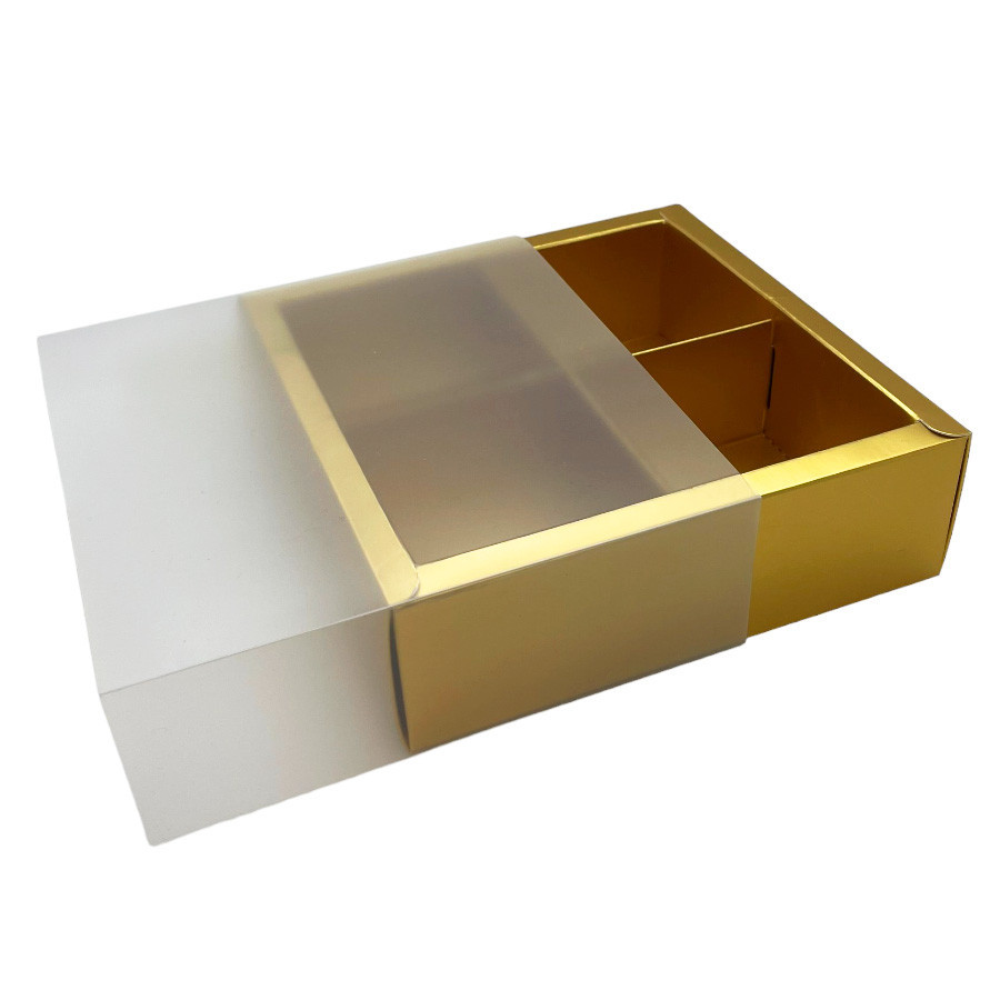 Caixa 4 Pães de Mel - Dourada - 16,5x16,5x5cm - 12 unidades - Rizzo - Stationery