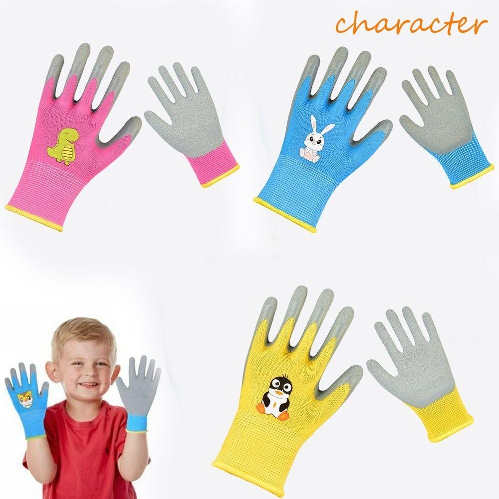 Luvas De Trabalho De Jardim CHARACTER , Jardinagem Para Crianças Sem Escorregamento Proteção Com Padrão Animal