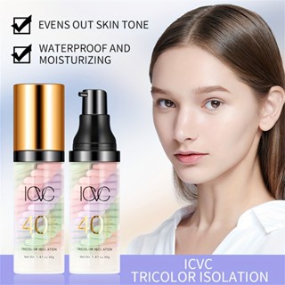 ICVC Creme Isolante Tri Color-Menos De 1 oz , Efeito Maquiagem Natural Inspirado , Fórmula , Reparador De Pele Verde em Oferta na Shopee