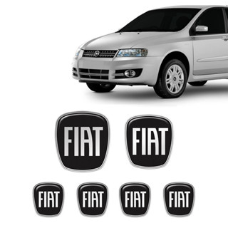 Kit 6 Adesivos Fiat Stilo 2008 Até 2011 Black Piano Resinado em Oferta na Shopee