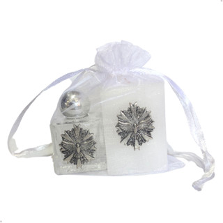 Kit Vidro + Vela Lembrancinha Divino Espirito Santo Prata em Oferta na Shopee