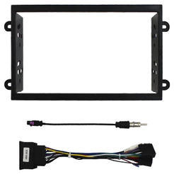 Kit Moldura Painel 7 Pol Cobalt Onix Spin Prisma 2013 2014 15 16 17 2018 2 Din Preto Chicote Som Plug Antena