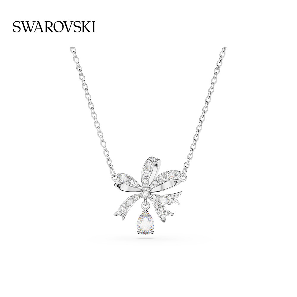 Swarovski (Vem Com Caixa De Presente) Colar Volta Warovski Pequeno Cuidado Corrente De Camisola De Seda X81 Feminino Da Série Swan