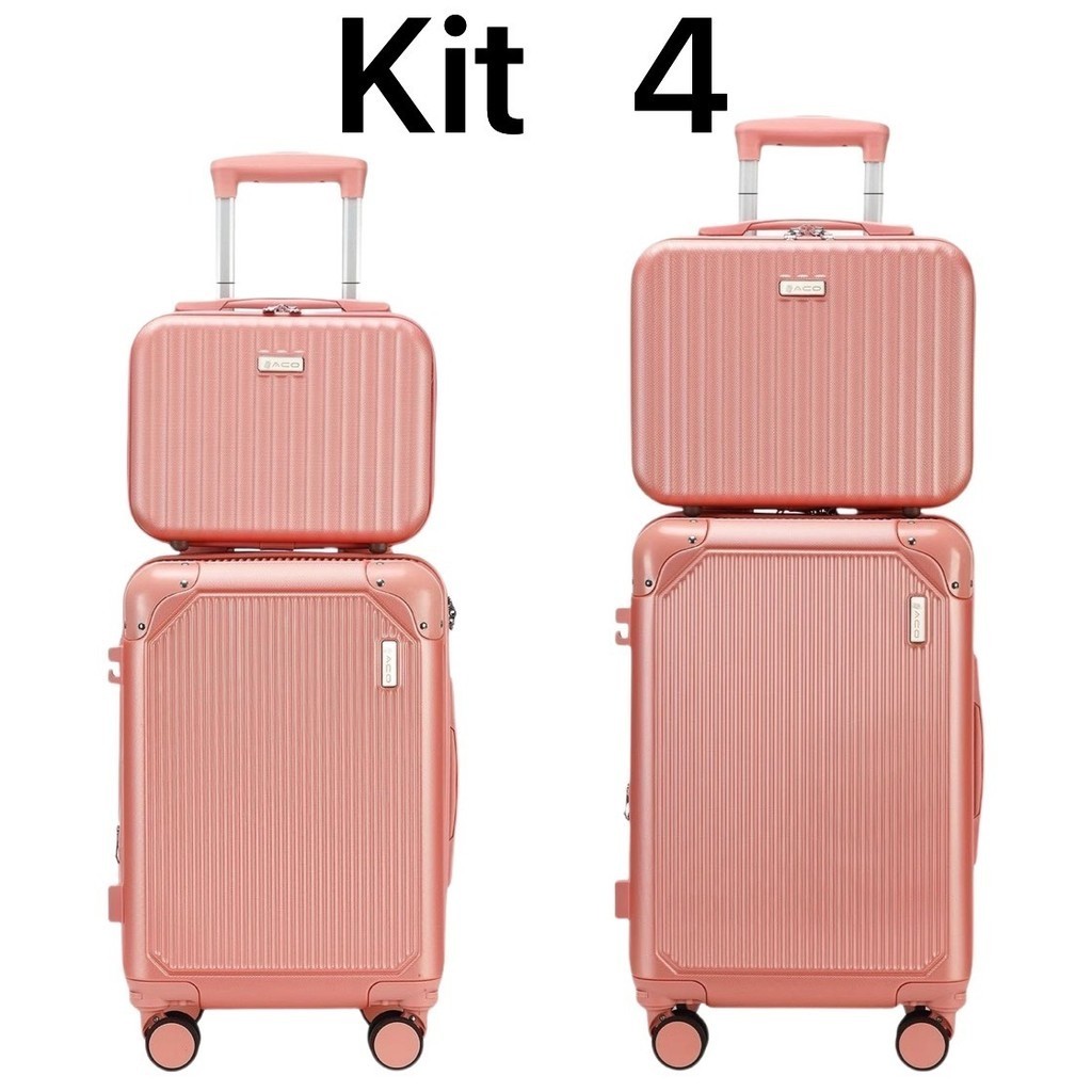 Kit Conjunto de 4 Malas de Viajem G/M/P/PP