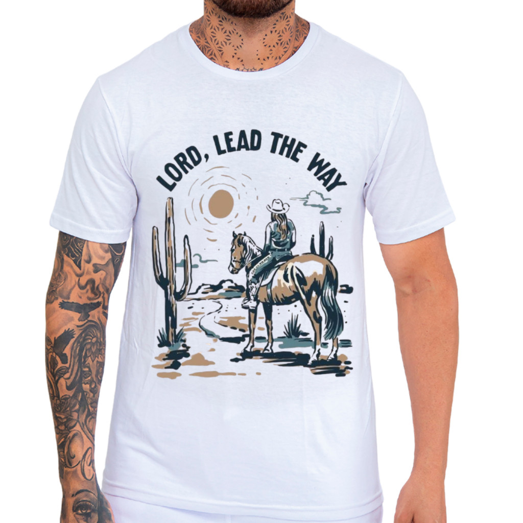 new Camisa Camiseta Gola Redonda T-shirt Slim Unissex Country Velho Oeste Cactos Cavalo  Envio mesmo dia