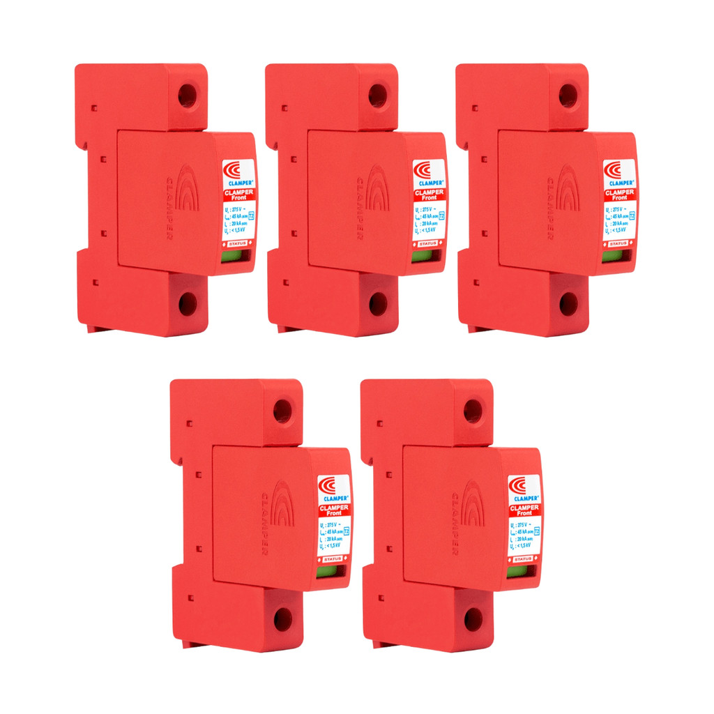 Kit com 5 Dps Proteção De Surto Clamper Anti Raio 275v 45ka