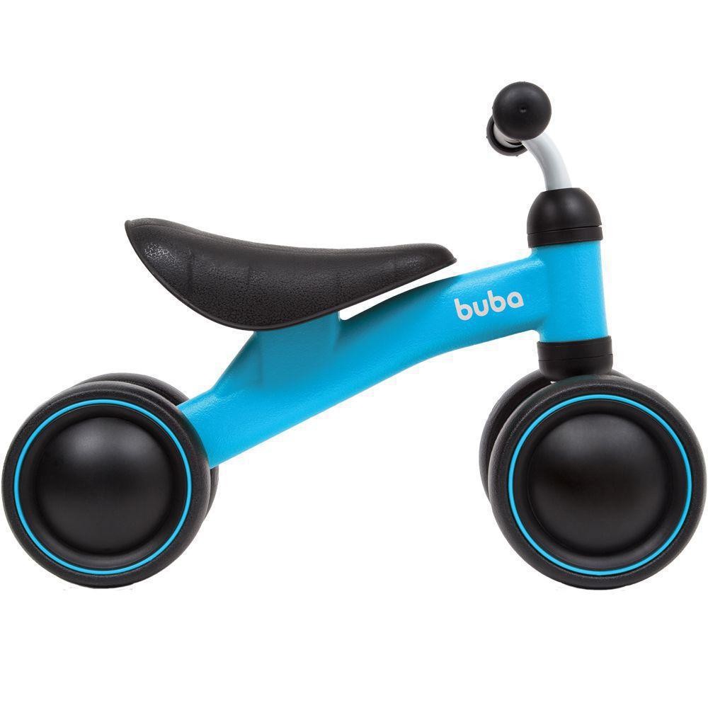 Bicicleta De Equilíbrio Buba Azul 4 Rodas Para Bebê