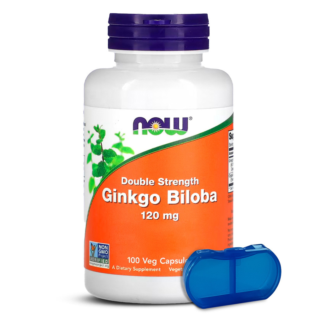 Ginkgo Biloba 120mg Now Foods 100 Cápsulas Importado + Porta Cápsulas em Oferta na Shopee