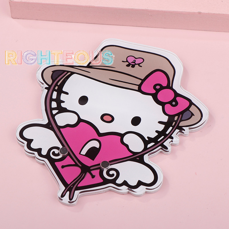 Chapéu Sanrio Direito Wear Hello Kitty Sucção Magnética Extensão De Cílios Acrílicos Falsos Porta Bandejas De C