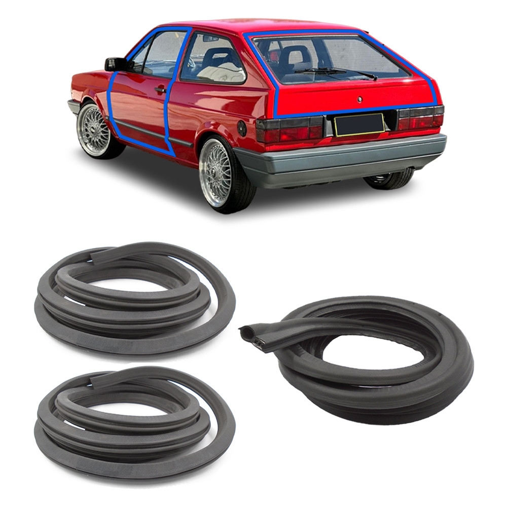 Kit Borracha 2 Portas e Mala Volkswagen Gol Quadrado 1988 a 1994 Borrachauto em Oferta na Shopee