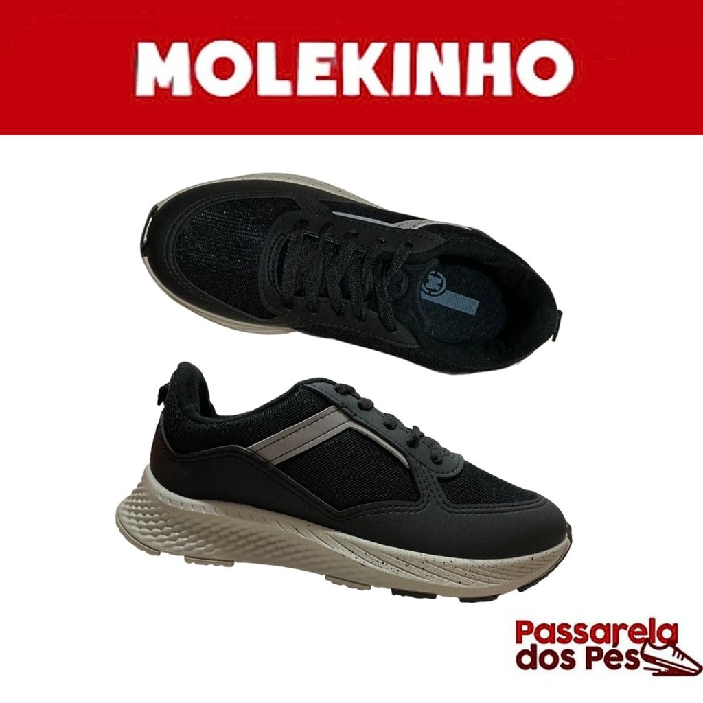 Tênis Infantojuvenil Molekinho Esportivo Nylon Flat Napa Floter Ref:2865201