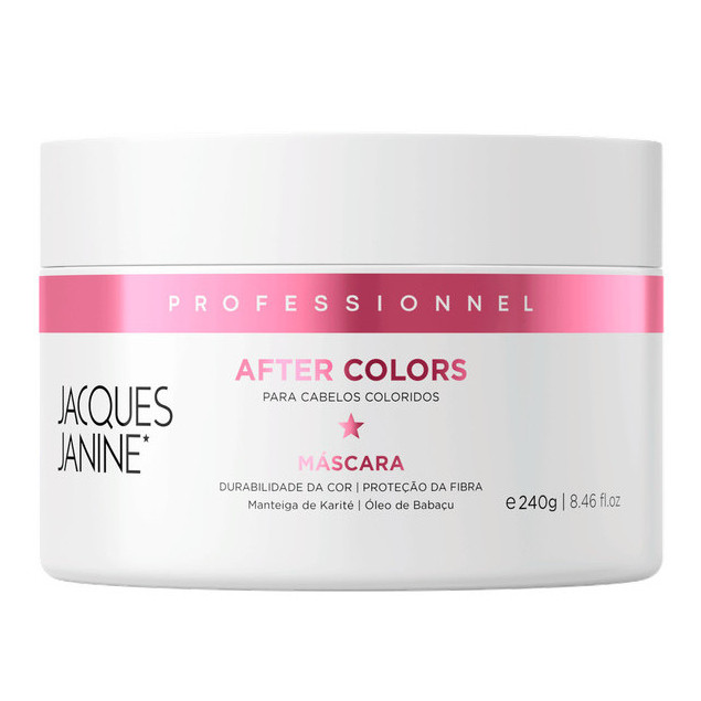 Máscara Tratamento Cabelos Coloridos Descoloridos After Colors Jacques Janine 240g