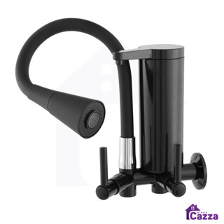 Torneira Gourmet Com Filtro Slim para Cozinha Preta de PAREDE Mesa
