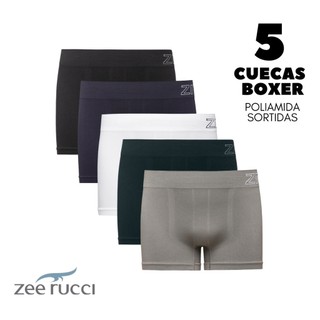 Kit 5 Cuecas Boxer em Poliamida/Microfibra Sem Costura Zee Rucci em Oferta na Shopee